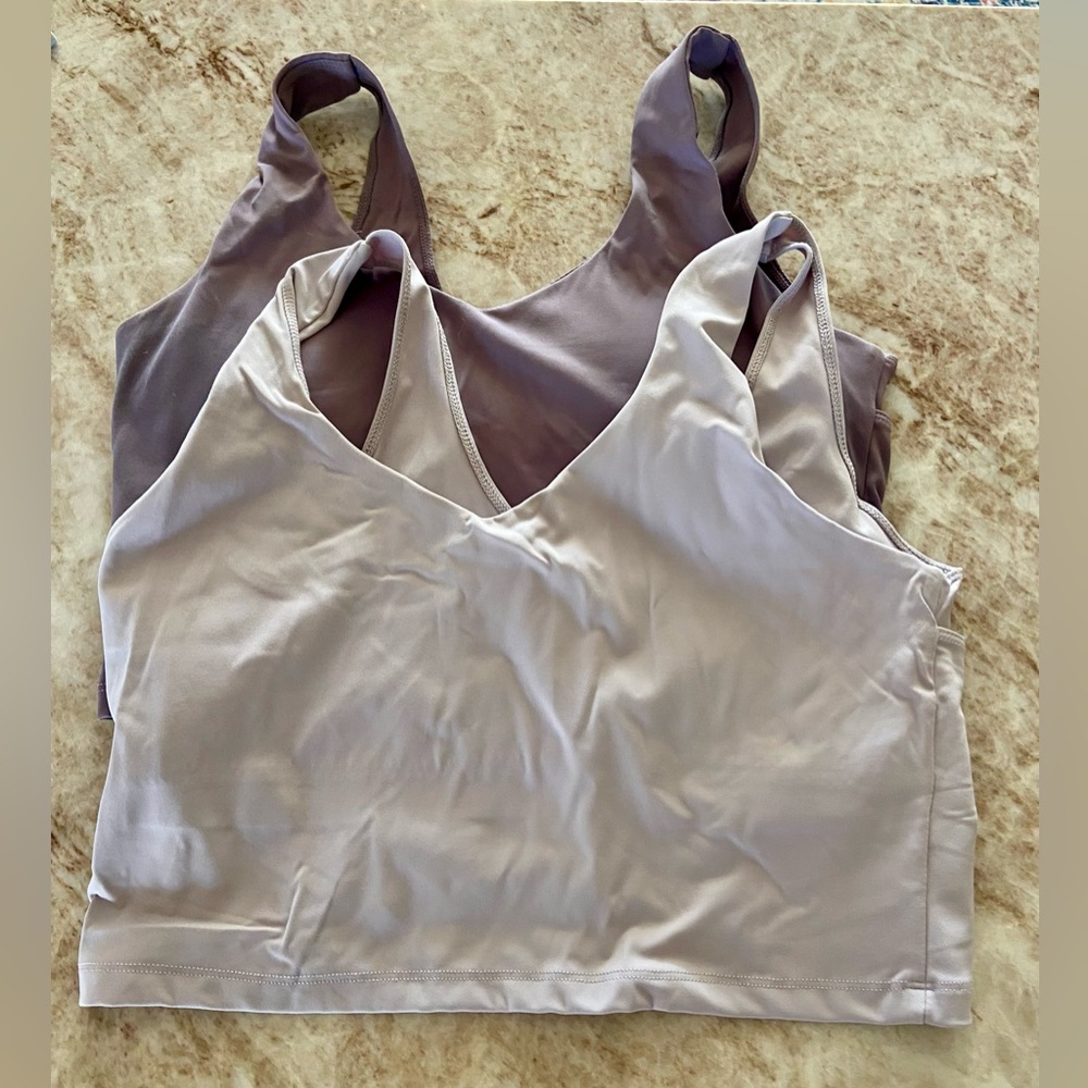 🟣 SET OF TWO YOGA WORKOUT SPORTS BRAS - NEVER WORN - SIZE 10 MEDIUM 🟣